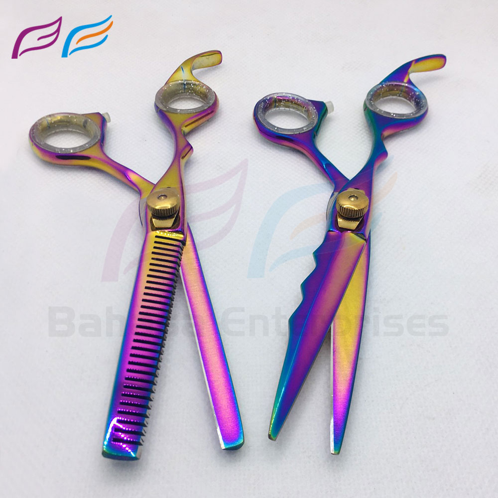 Bahasa Enterprises, Rainbow Color Razor Scissors Set, Rainbow Color ...