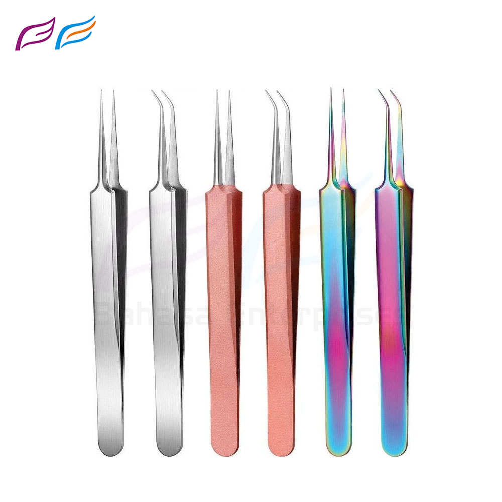 Double Arm Diamond Print Eyelash Tweezers